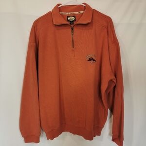 Tommy Bahama 1/4 Zip Pullover Sweater in Clay Brick - Sz M